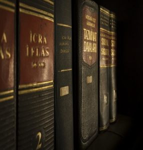 Legal books on a shelf